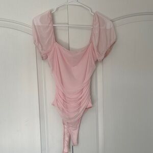 Francescas Pink Mesh Bodysuit